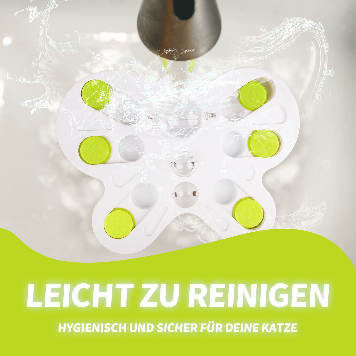 Interaktives Katzenspielzeug für Leckerlis-Futterstation Schmetterling