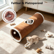 Faltbarer Katzentunnel 63cm  als 3er-Set