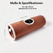 Faltbarer Katzentunnel 63cm  als 3er-Set