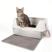Go Fresh - MeowLoo Edelstahl Katzentoilet mit Streumatte & Schaufel