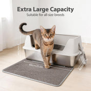 Go Fresh - MeowLoo Edelstahl Katzentoilet mit Streumatte & Schaufel