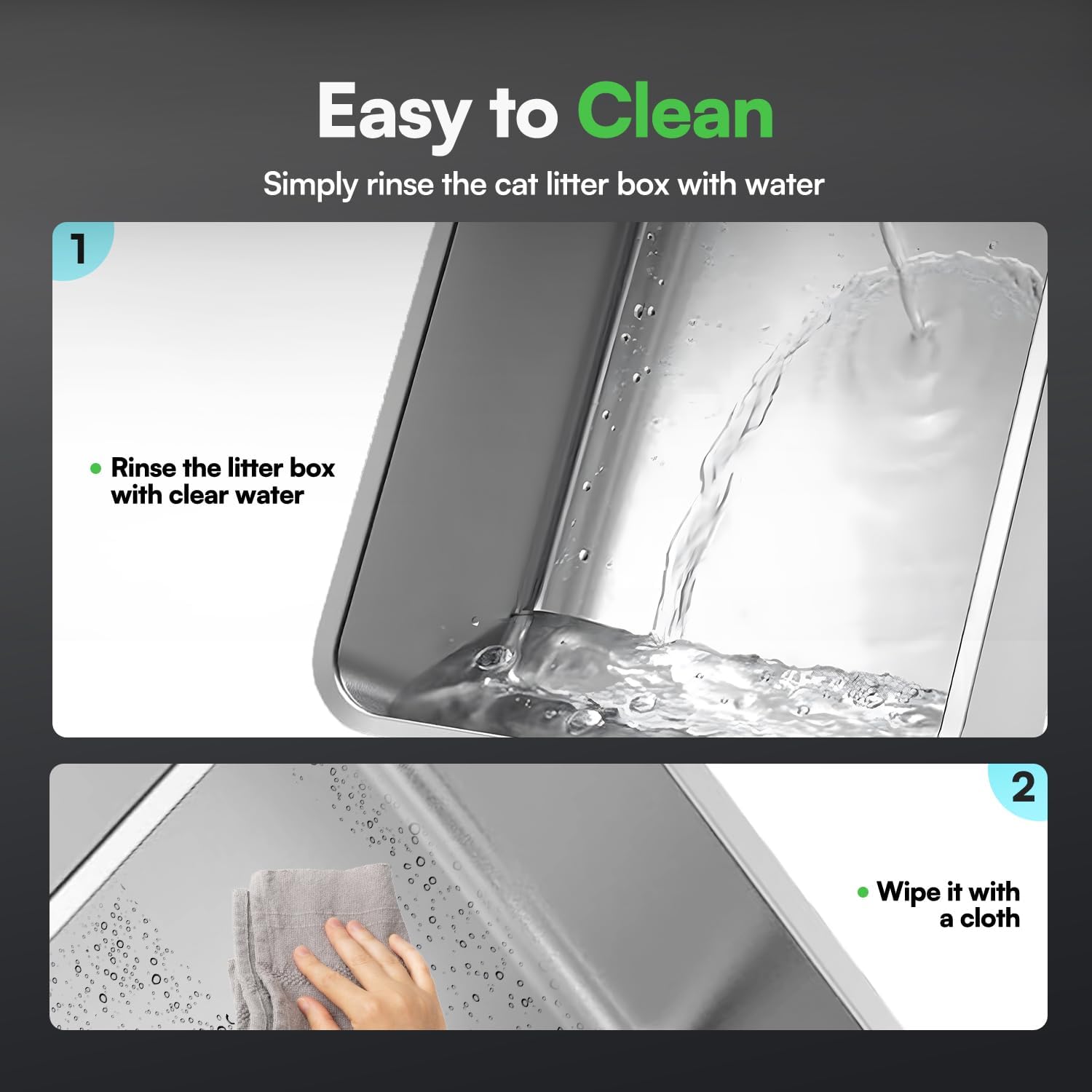 Go Fresh - Edelstahl Katzenklo