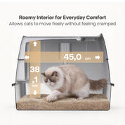 Go Fresh - Edelstahl Katzentoilet mit Haube