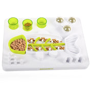 Interaktives Katzenspielzeug - Leckerlis-Futterstation Fisch