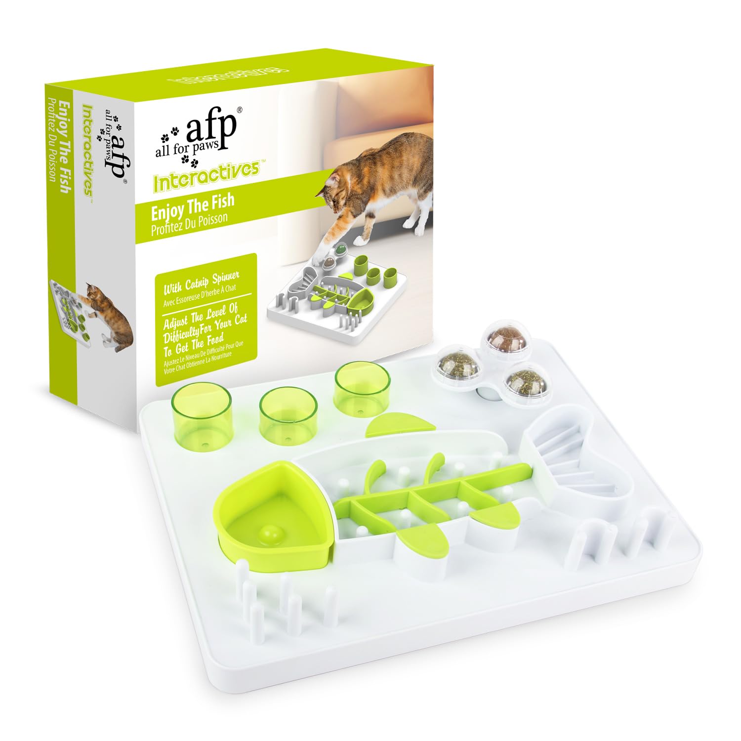 Interaktives Katzenspielzeug - Leckerlis-Futterstation Fisch