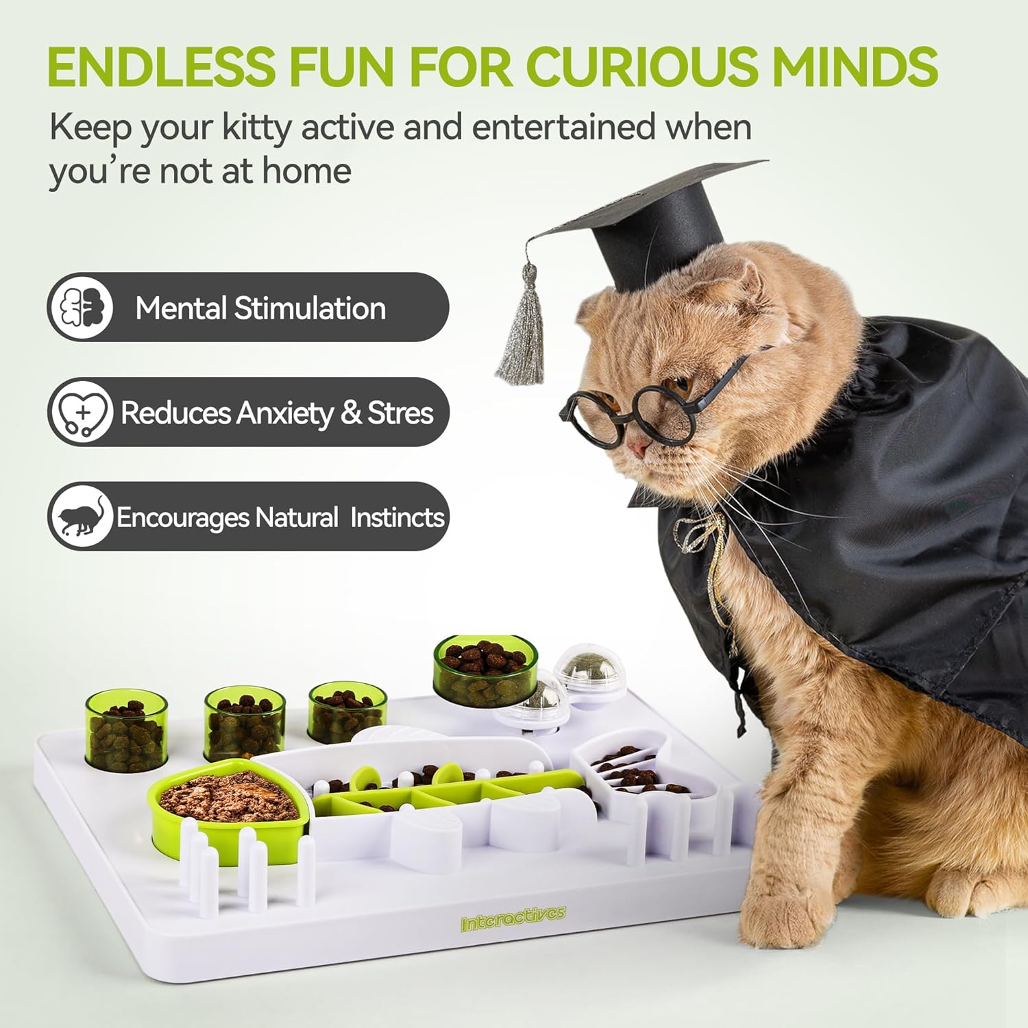 Interaktives Katzenspielzeug - Leckerlis-Futterstation Fisch