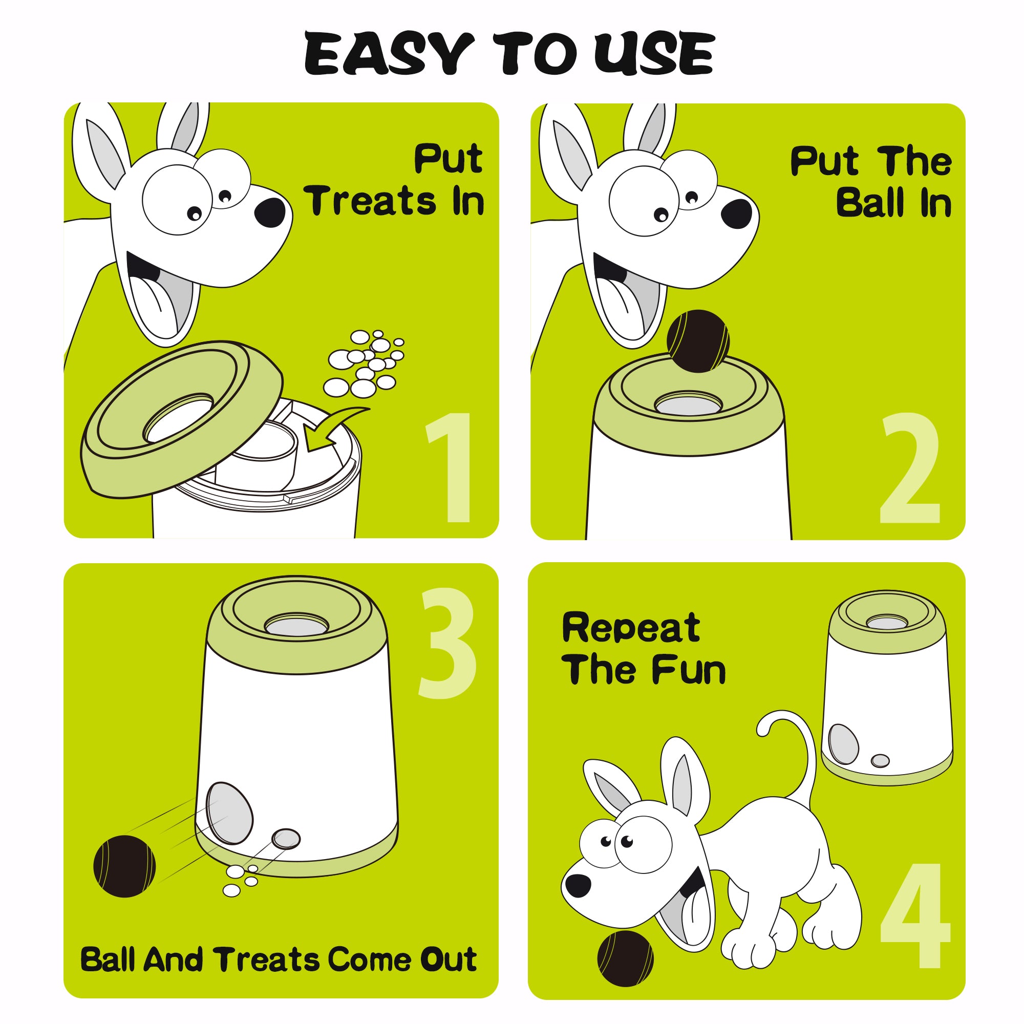 Interaktives Spielzeug -  Ball & Treat Dispenser für Hunde