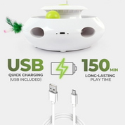 Interaktives Spielzeug - 3-in-1 Ultimatives Katzenspielzeug