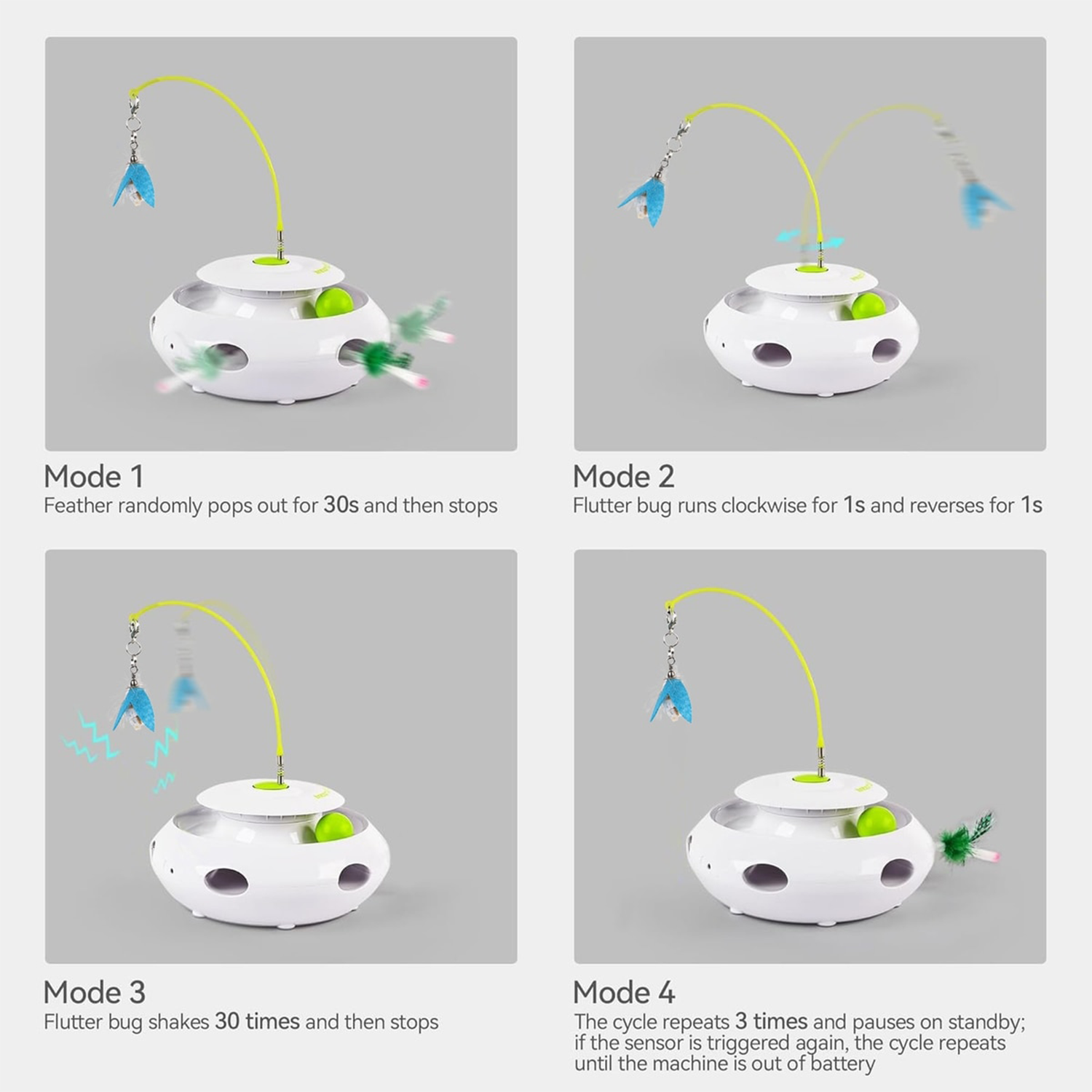 Interaktives Spielzeug - 3-in-1 Ultimatives Katzenspielzeug