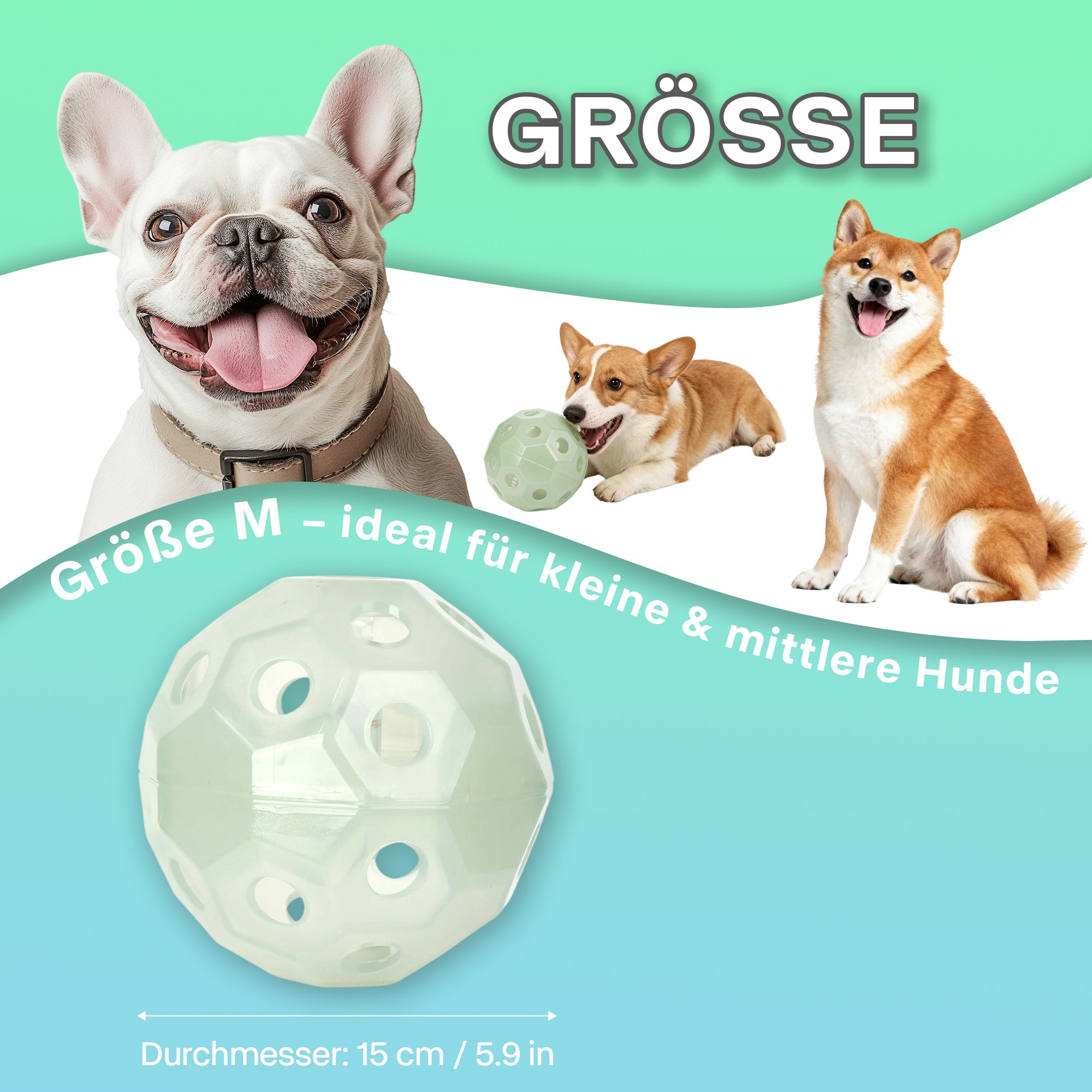 Leucht-Fußball für Hunde – Selbstaufladend