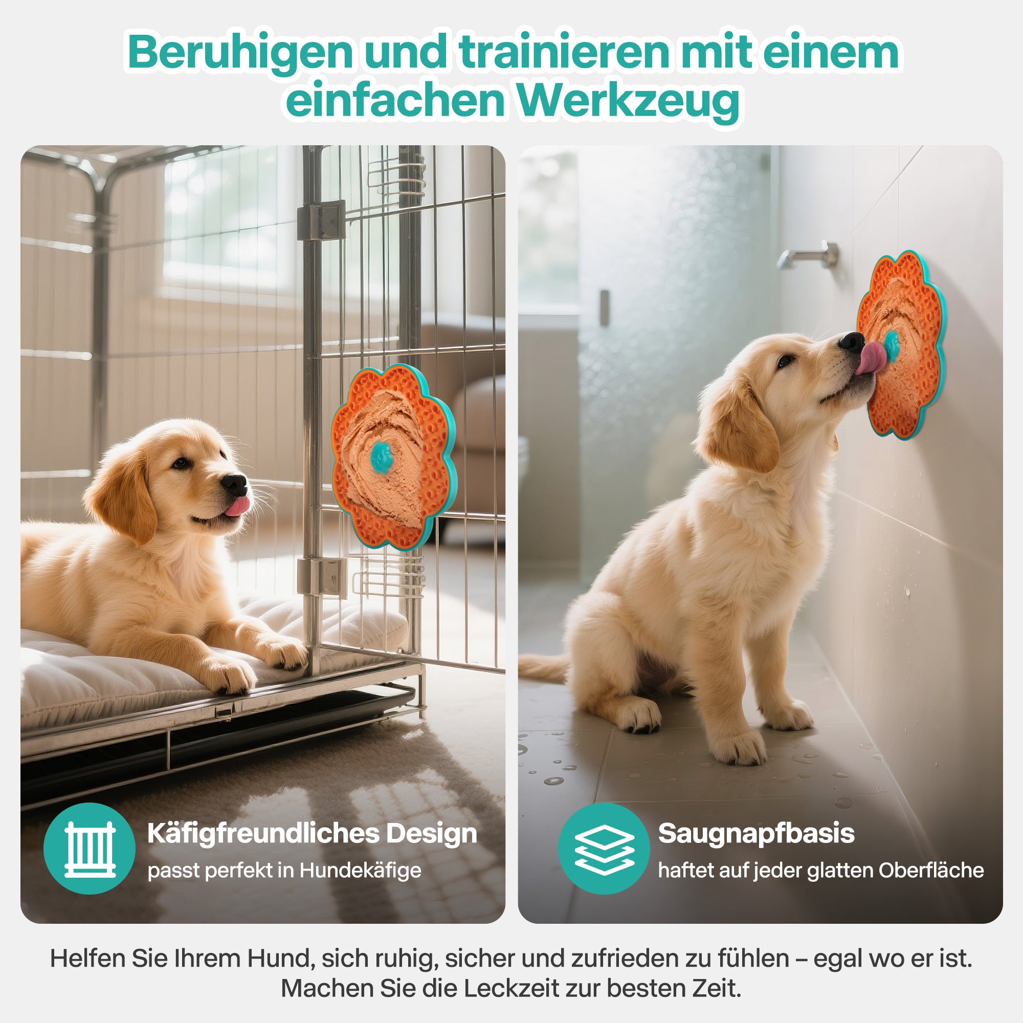 Calming Pals Hunde Leckmatte – Beruhigung für Transportbox & Zuhause