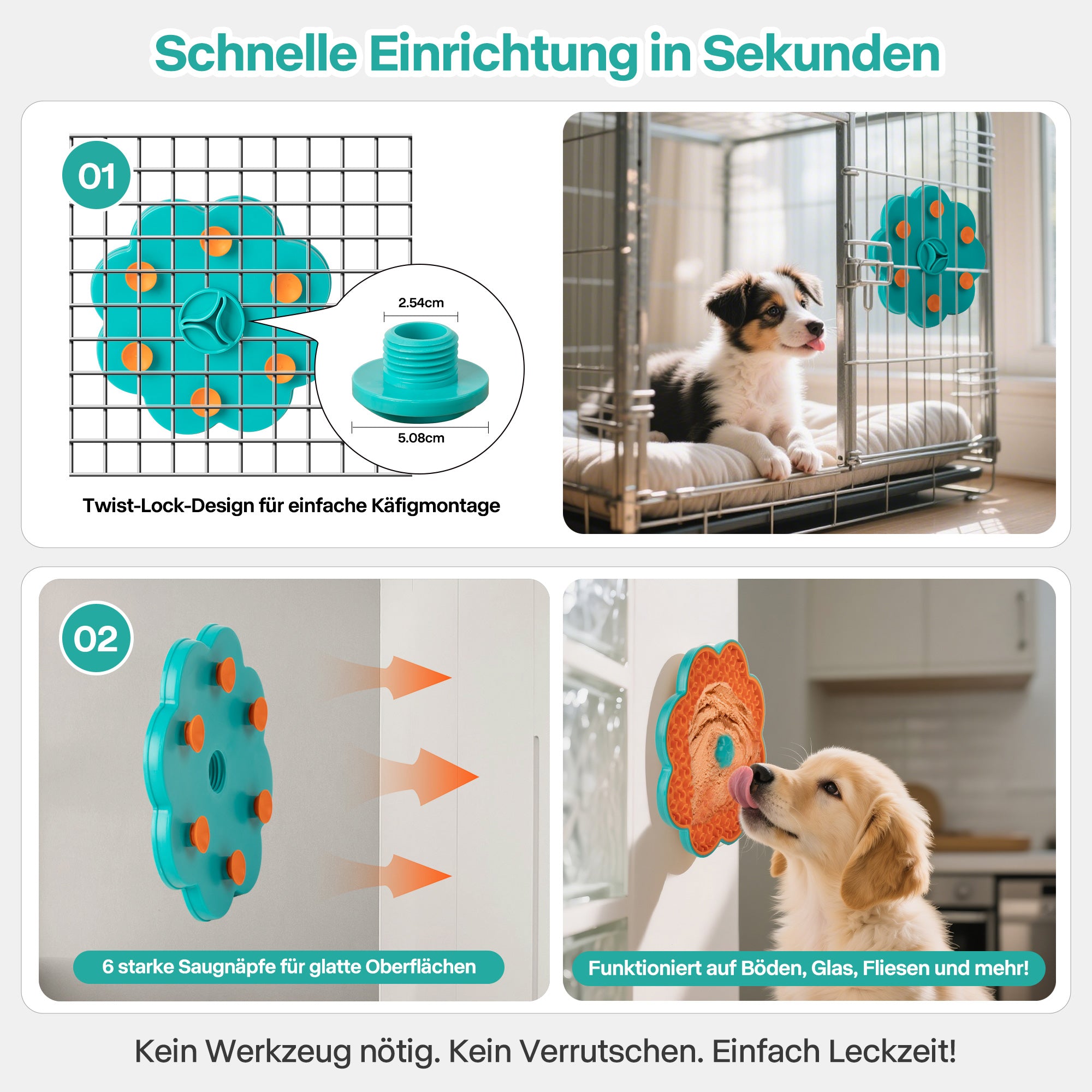 Calming Pals Hunde Leckmatte – Beruhigung für Transportbox & Zuhause