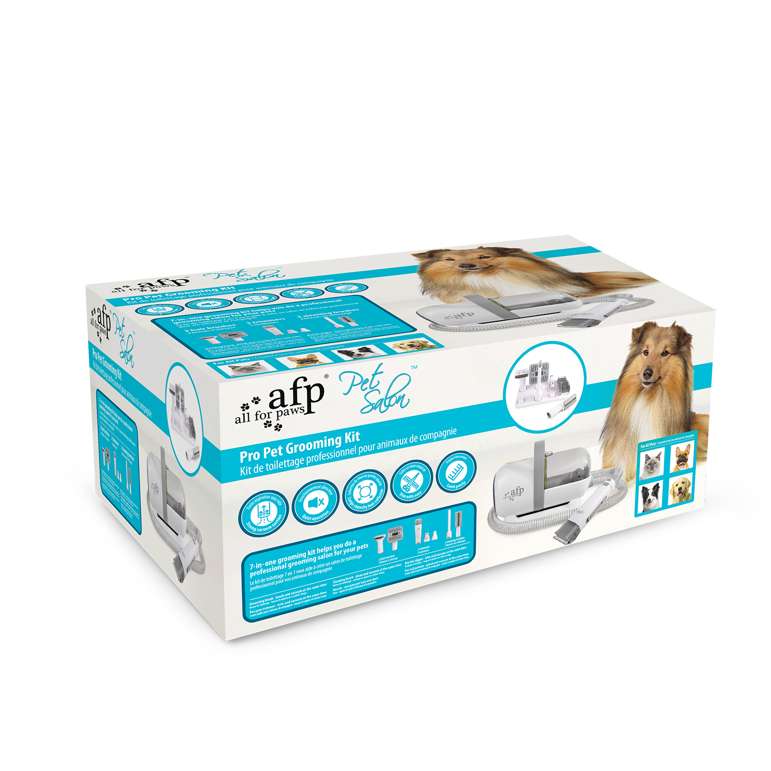 Pet Salon - Grooming Kit Pro – 7in1 Hundeschermaschine mit Staubsauger