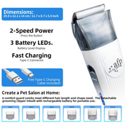 Pet Salon - Grooming Kit Pro – 7in1 Hundeschermaschine mit Staubsauger