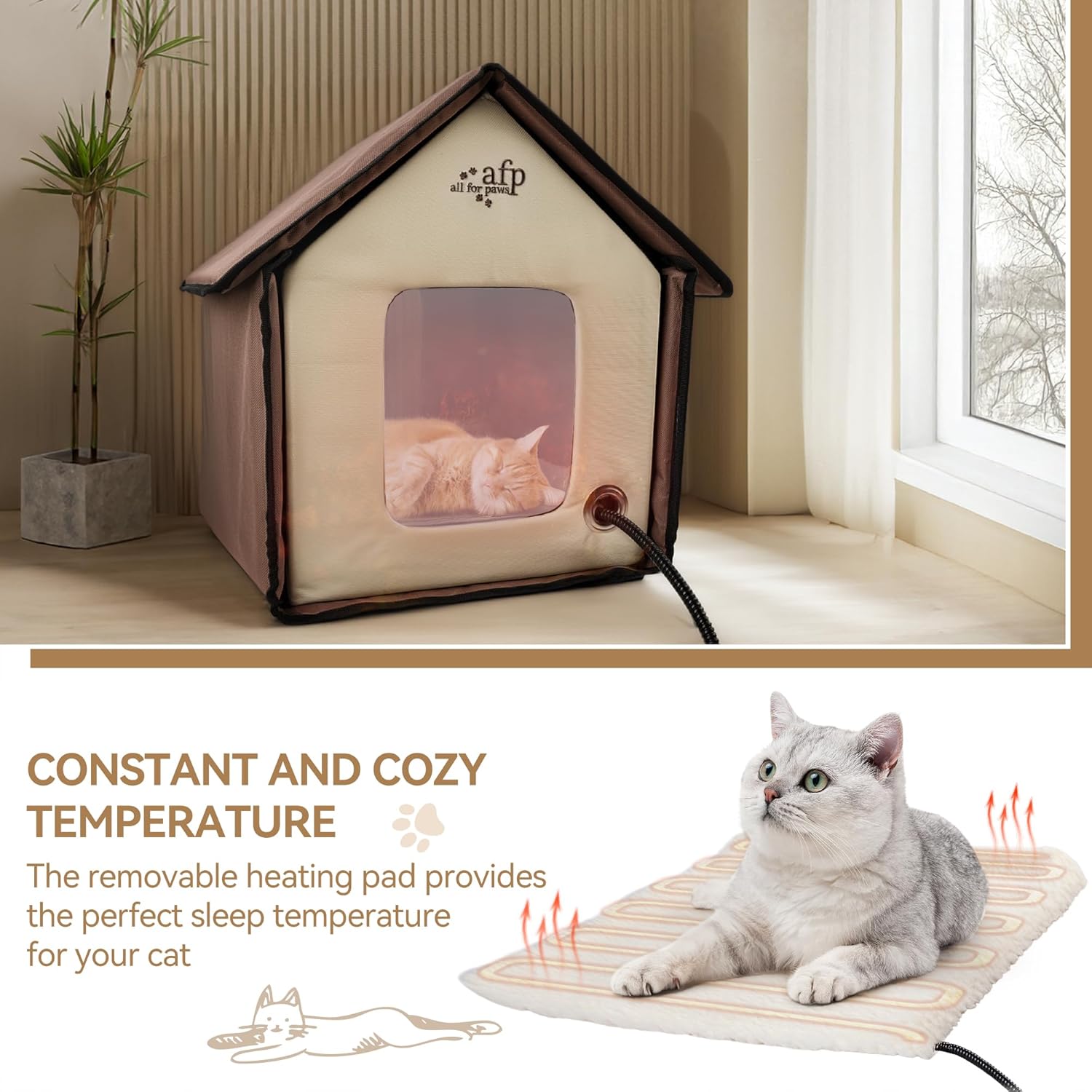 Classic Comfort – Beheiztes Katzenhaus für drinnen & draußen